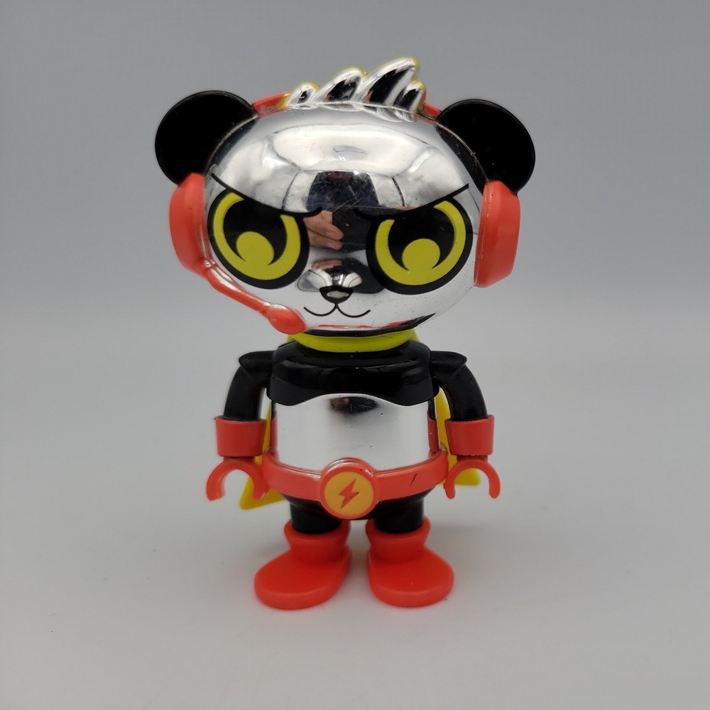 Bonkers Ryans World Spy Chrome Robot Combo Panda Action Figure Silver Red